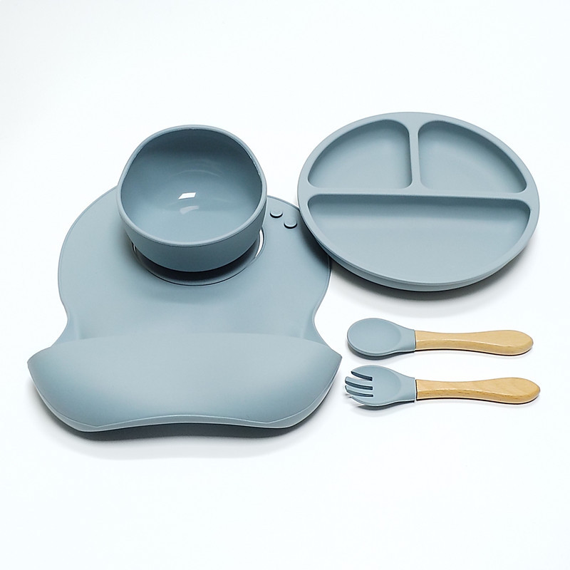 5pcs Children's Silicone Dinne - Baby Food Menu review and price